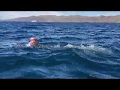 Nadando en el lago Titicaca.