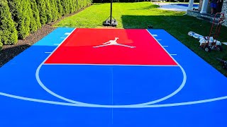 PaintingAMAZING BASKETBALL COURT Transformation#basketball #painting