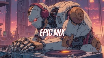 Synthwave Dimension 🎧 Retro Robot DJ Set in a Neon Cyberpunk Cityscape