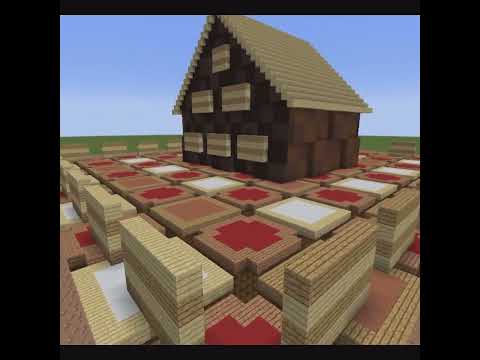お菓子の街のお菓子の家　マイクラ #minecraft #マインクラフト #マイクラ建築