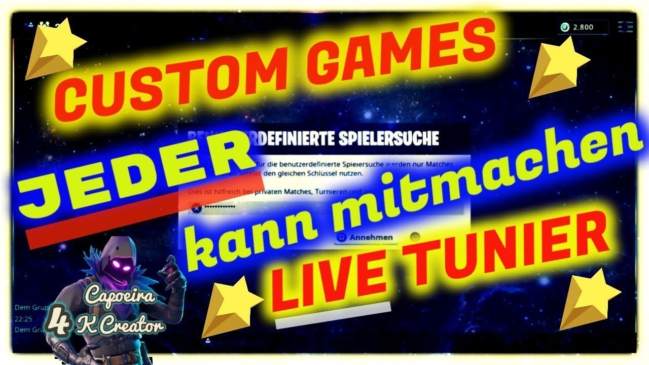 SOLO/DUO CUSTOM GAMES 25€ PREISGELD | FORTNITE ITEM SHOP LIVE | CREATOR ...