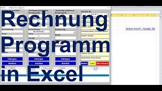 30 Rechnungsprogramm mit Kundendatenbank und Produktpalette in Excel VBA selber erstellen