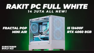 Rakit PC Putih Hemat Listrik di 2024! | Intel i5 12400F, RTX 4060, Fractal Pop Mini Air