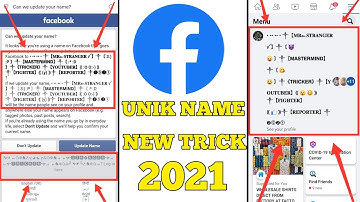 How To Make Unique Name Facebook Account Easy Method | New Symbol | 2021