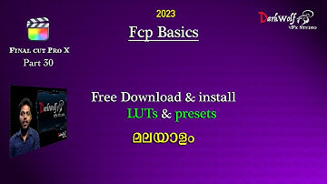 Free download LUTs for fcp and how to install luts in malayalam