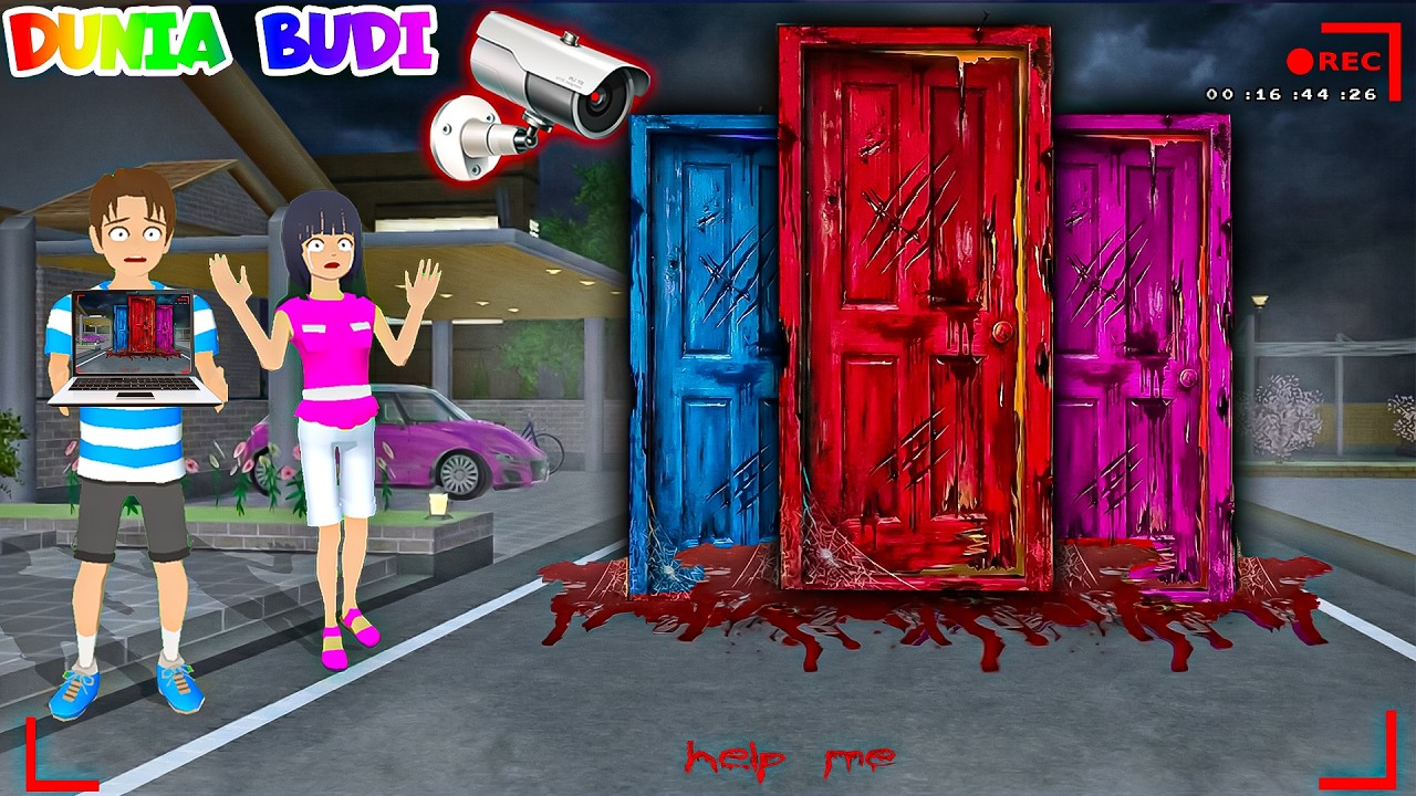 Yuta Mio Panik! CCTV Merekam PINTU MERAH Berlumuran Darah Misterius di Depan Rumah😱