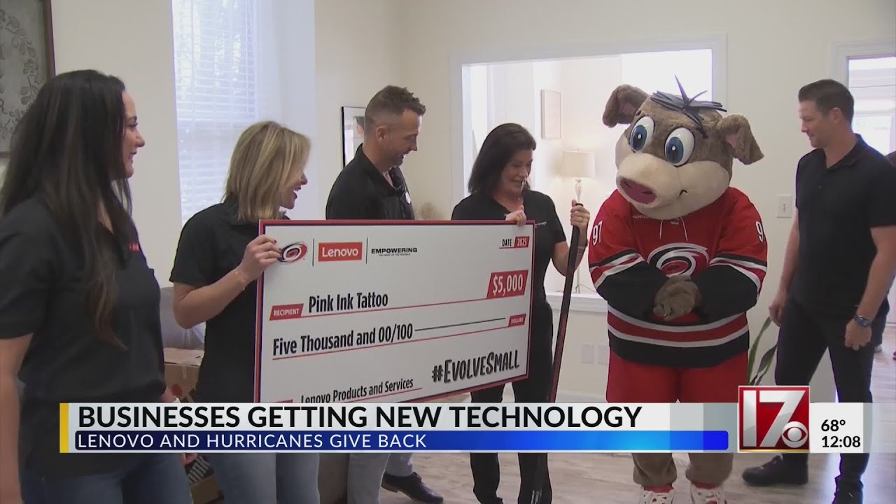 NC business gifted new technology from Hurricanes and Lenovo
