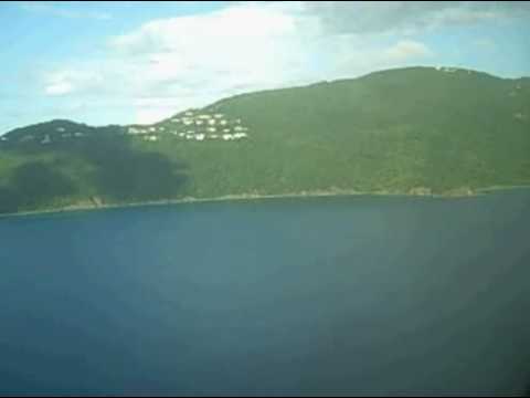 St Thomas Virgin Islands - airplane landing,