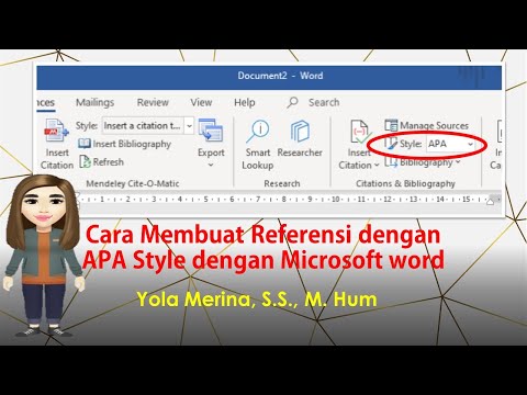 Cara Membuat referensi dengan style APA mengunakan Microsoft Word