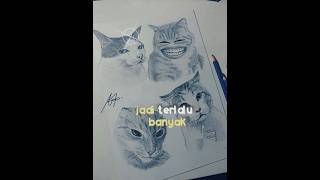 lukisan meme kucing lucu 😂 #likeandsubscribe #memeart  #draw #viralsongs  #art