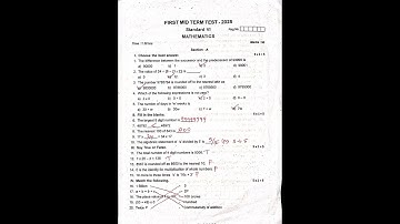 TN 6th Maths || First mid term exam question paper 2025 Thiruvarur dt #shorts #tnnewsyllabus #6th