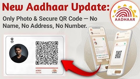 New Aadhar update || Only Photo & Secure QR Code || No Name No Address || No Number || New Aadhar