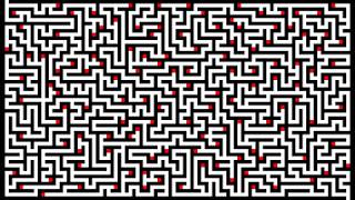 Maze solving with dead-end filling algorithm