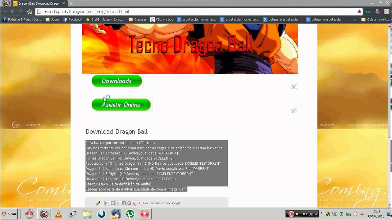 Tecno Torrent: Dragon Ball Z Filmes