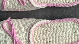 Crochet slippers, вязаные тапочки