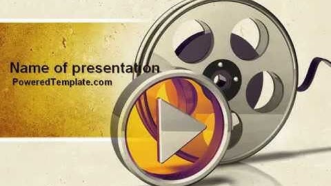 Moving Pictures PowerPoint Template by PoweredTemplate.com