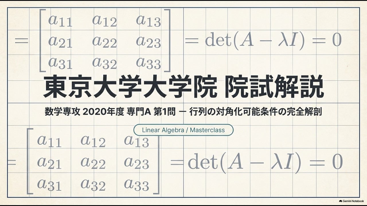 2020 University of Tokyo Graduate School Mathematics Entrance Exam