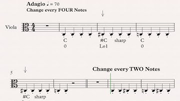 W Viola - E&C low 1 F natural and #C Sharp