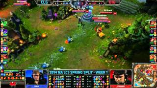 Counter Logic Gaming vs Team Dignitas - LCS NA 2014 W1D1