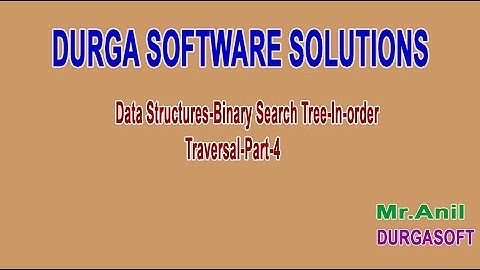 Data Structures Binary Search Tree In-order Traversal Part 4