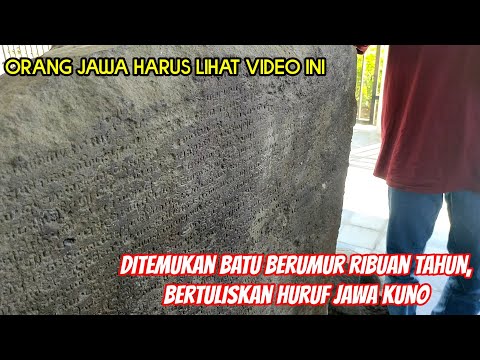 LAGI VIRAL Ditemukan Batu Berumur Ribuan Tahun Bertuliskan Huruf Jawa Kuno