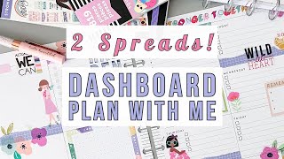 Plan With Me - 2 Classic Dashboard Happy Planner Spreads Perfect for Spring!