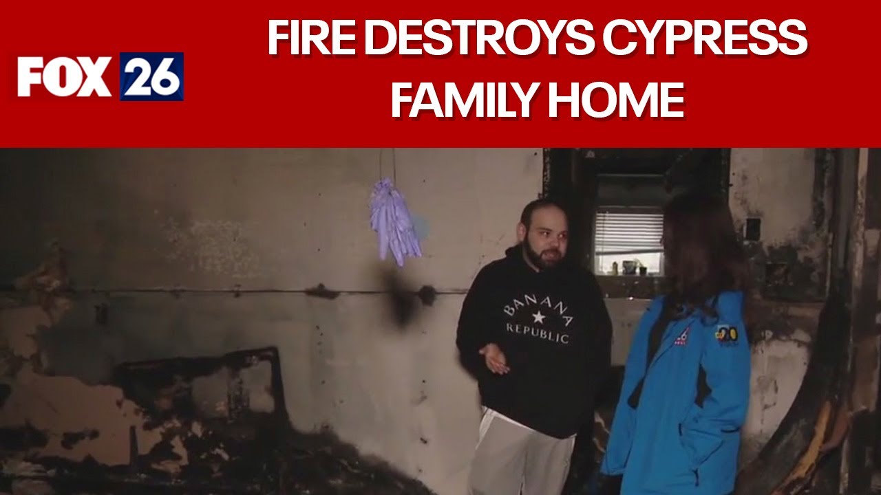 Fire DESTROYS home of Cypress family days before Christmas - YouTube