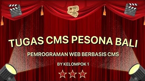 Tugas Website Pemrograman web berbasis CMS kelompok 1
