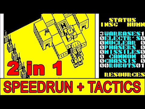 Nether Earth. ZX Spectrum. Speedrun and Tactics. Две версии прохождения