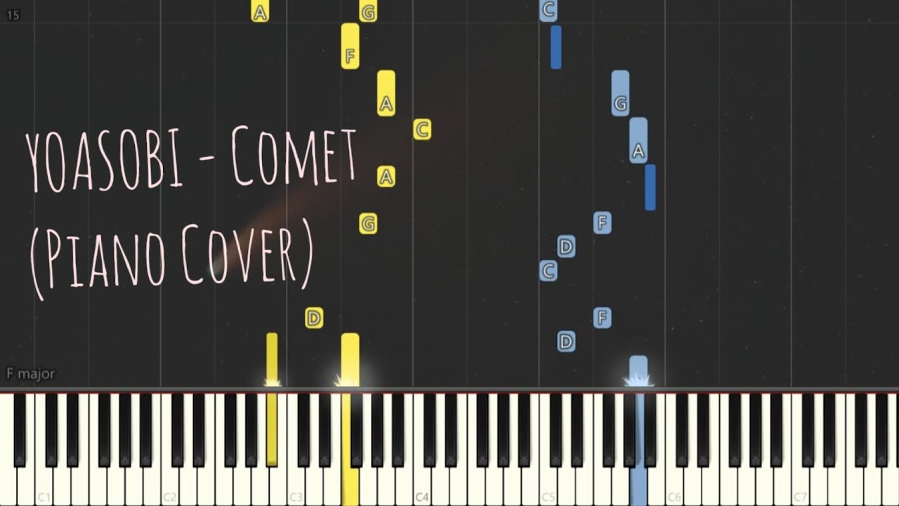 YOASOBI - 優しい彗星 Comet | Piano Pop Song Tutorial  琴譜 Sheet