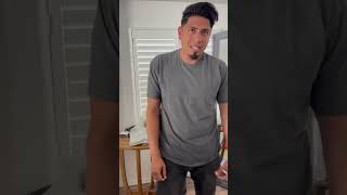 Husband tries True Classic tees #reaction #firstimpressions #funnycouple