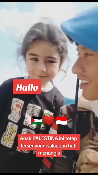 SENYUMAN Anak Palestina TERIMA KASIH Banyak TNI