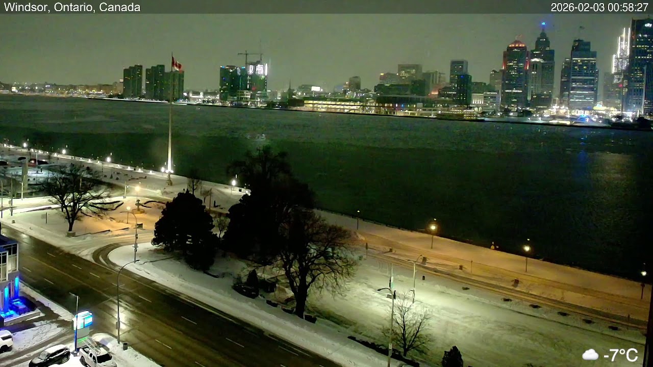 2026-02-02 Morning Segment - Detroit River Live Cam from Windsor, Ontario, Canada