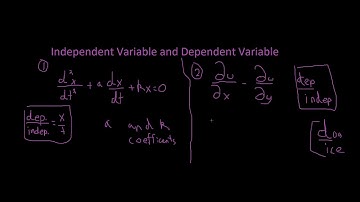 [1.1] Independent and Dependent variables Differential Equations part 2 Equations/derivatives