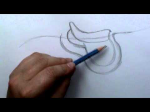 How to draw a English Saddle