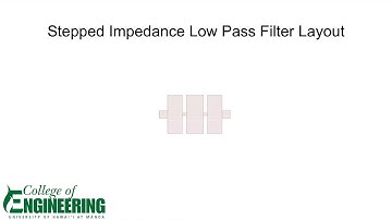 EE 473 Microwave Engineering: Stepped Impedance Low-Pass Filter with 3dB ripple (Spring 2019)