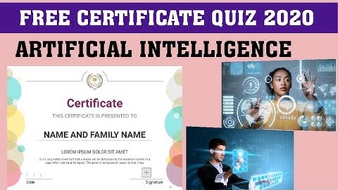 National Level Online Certificate Quiz ll ARTIFICIAL INTELLIGENCE ll FREE CERTIFICATE QUIZ ll#quiz