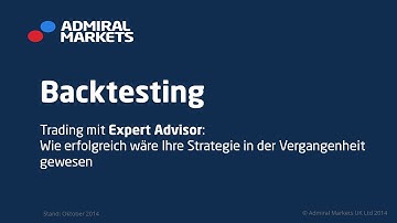Backtesting von Expert Advisor im MetaTrader 4: wie gut ist Ihr EA ?
