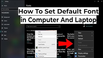 How to Set Default System Font on Windows 10
