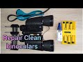 How to disassemble binoculars at home clean the lenses repair double vision lornetka fernglas