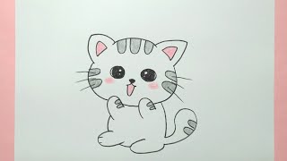 Cara Menggambar Kucing - How To Draw Cat