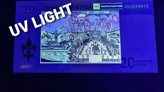 Polski Banknot Kolekcjonerskimi W Świetle Uv. Resimi