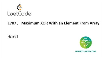 Leetcode 1707. Maximum XOR With an Element From Array