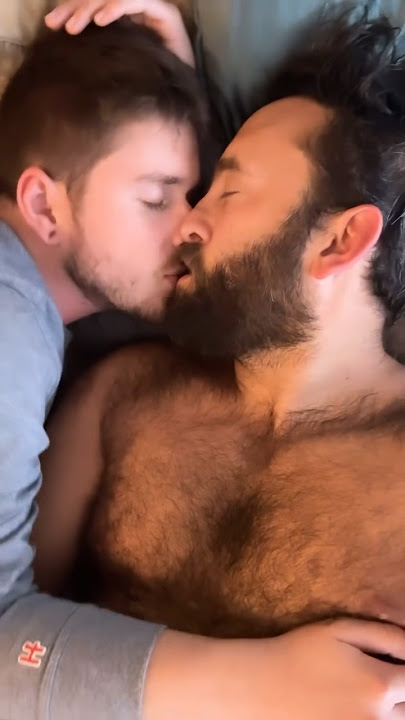 #lgbtq #daddy #gay #love #couple #kissing #bear