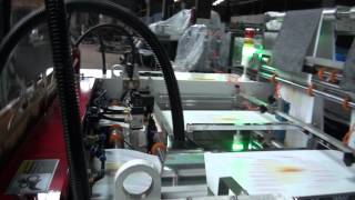 HSG-450X2 Servo Motor Fully Automatic plastic bag making machine with Independent feeding frame