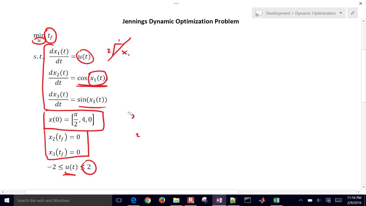 Jennings Dynamic Optimization Problem - YouTube