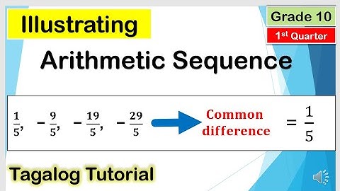 [Tagalog] Arithmetic Sequence: How to Find Common Difference #Mathematics10 #Firstquarter