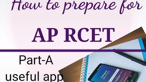 How to prepare for AP RCET PART A//Useful apps