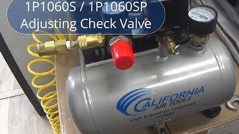 California Air Tools Air Compressor | 1P1060S Check Valve Adjustment