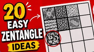 20 Easy Zentangle Drawing Ideas | Part 4